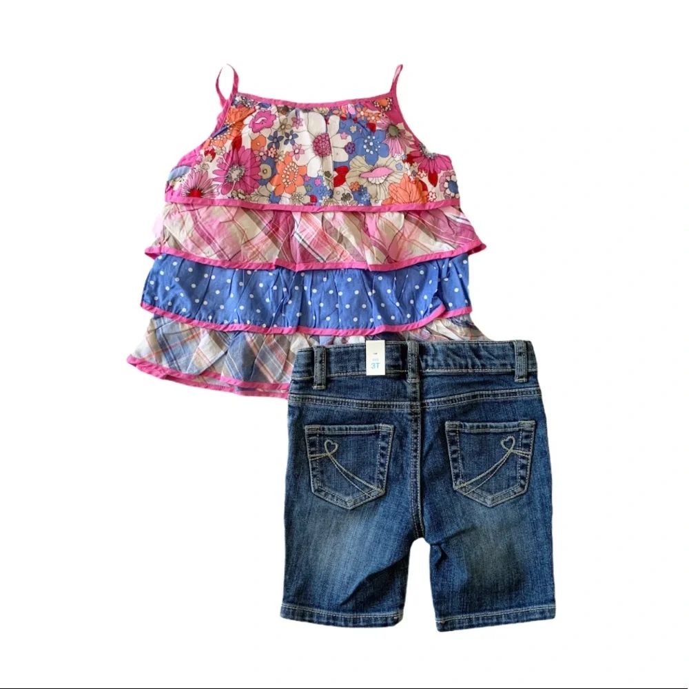 🌸New🌸 Little Girls Top Shorts Set TCP Sz 3T NWT - Picture 4 of 4